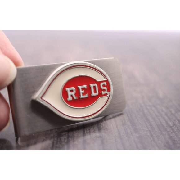 NEW Cincinnati Reds Baseball Metal Money Clip Logo Enamel Stainless Steel - Picture 9 of 9